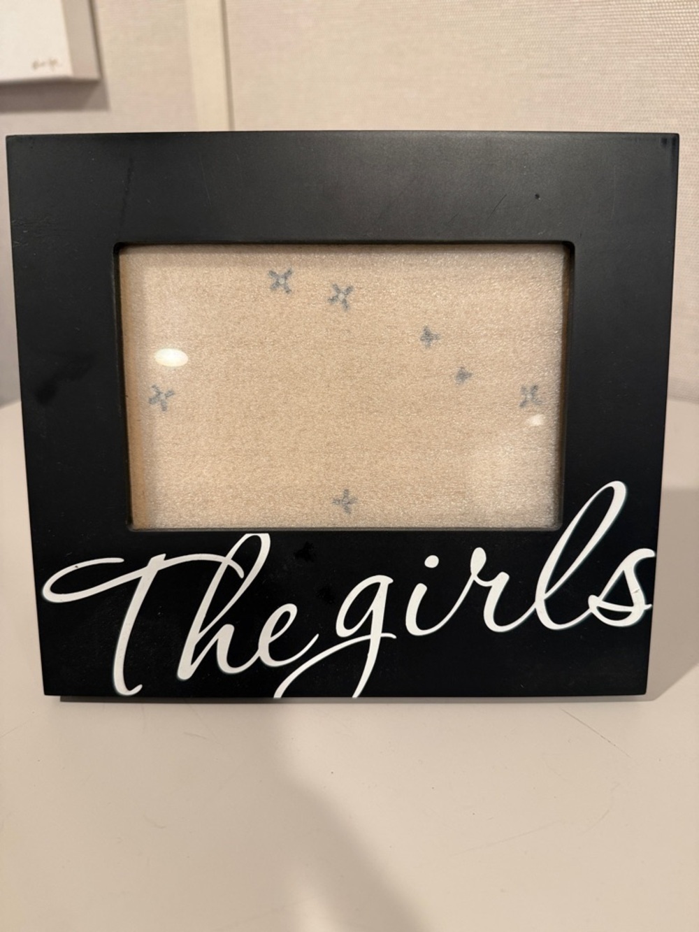 "The Girls" Black Photo Frame with White Script